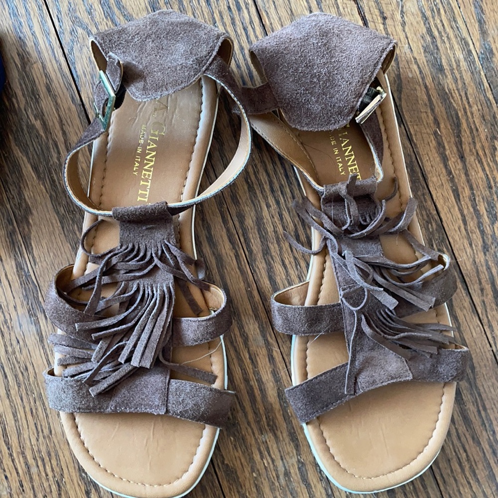 A. Giannetti gladiator sandals made in Italy